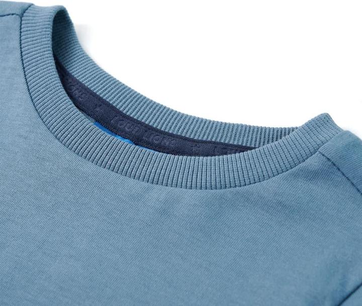 Produktbild VidaXL Kinder-Langarmshirt Mittelblau 128,Material: 100 (128)