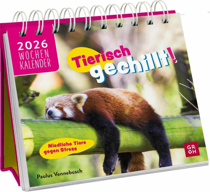 Immagine prodotto Mini-Wochenkalender 2026: Tierisch gechillt! (Tedesco)