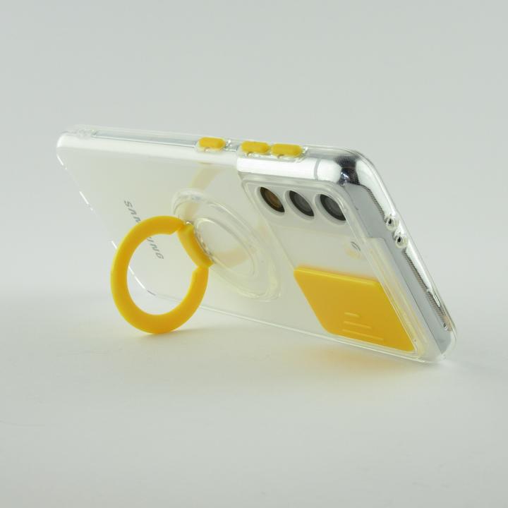 Immagine prodotto PhoneLook Coque Caméra clapet avec anneau jaune (Samsung Galaxy S22+)