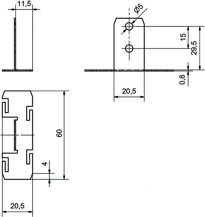 Actual product image Schüco mounting bracket