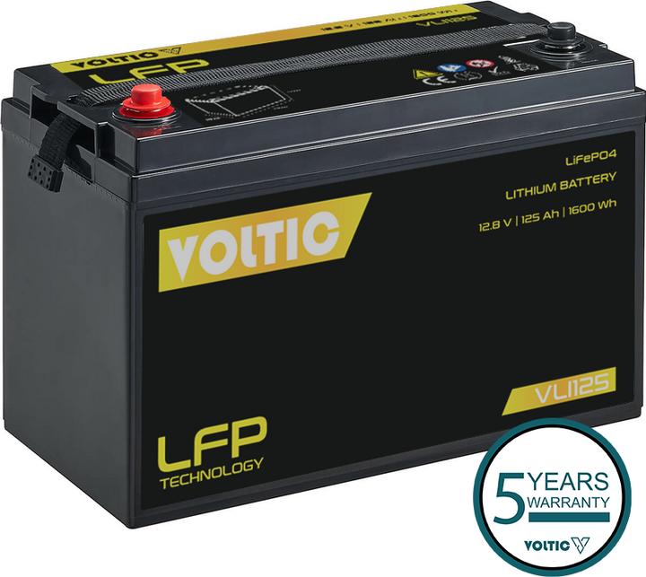Image du produit Voltic VLI125 Pile d'alimentation au lithium LiFePO4 (12 V, 125 Ah)