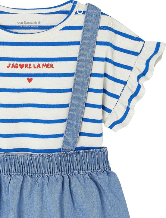 Produktbild Vertbaudet Mädchen Baby-Set: T-Shirt & Trägerrock (74)
