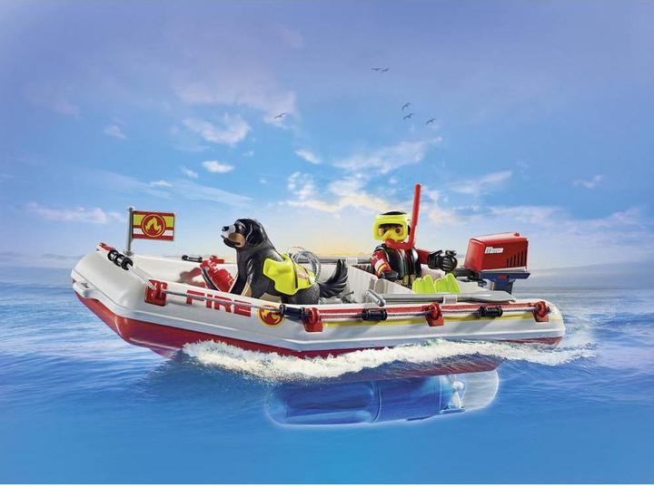 Image du produit Playmobil Bateau de pompiers avec Aqua Scooter (71464)