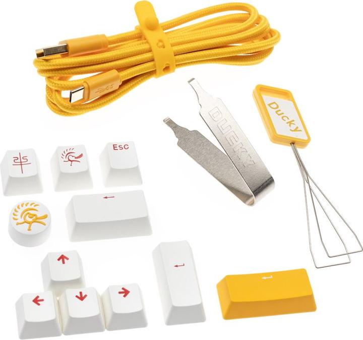 Actual product image Ducky One 3 Yellow SF Gaming Keyboard, RGB LED - MX-Red (US) (US, Cable)