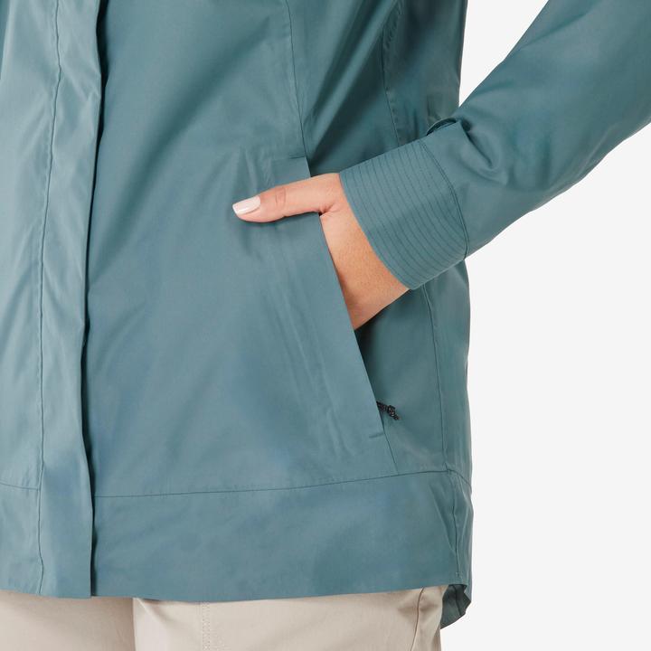 Produktbild Quechua Wanderjacke Damen wasserdicht - NH500 grün (S)