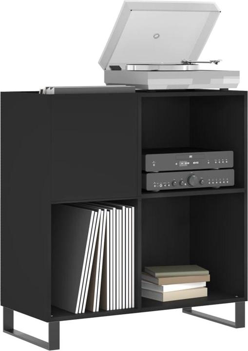 Produktbild VidaXL Plattenschrank Schwarz 84,5x38x89 cm Holzwerkstoff, Farbe (84.5 x 38 x 89 cm)