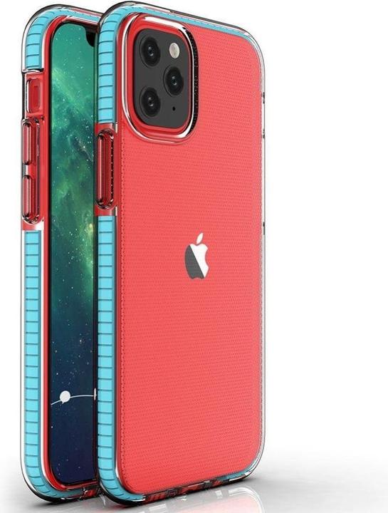 Actual product image Hurtel Spring Case clear TPU gel protective cover with colourful frame for iPhone 13 Pro light blue (Apple iPhone 13 Pro)