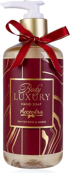 Image du produit Accentra Distributeur de savon avec savon pour les mains BODY LUXURY, parfum : Winter Rose & Amber (Appareils, 290 ml)