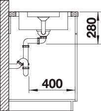 Actual product image Blanco Lantos 5 S-IF (Fitted sink, 49 cm, 94 cm)