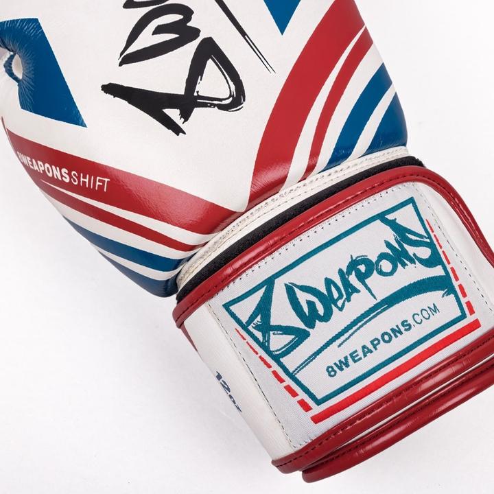 Immagine prodotto 8Weapons Boxing Gloves, Shift, white-navy-red, 10 Oz (10 OZ, 10)