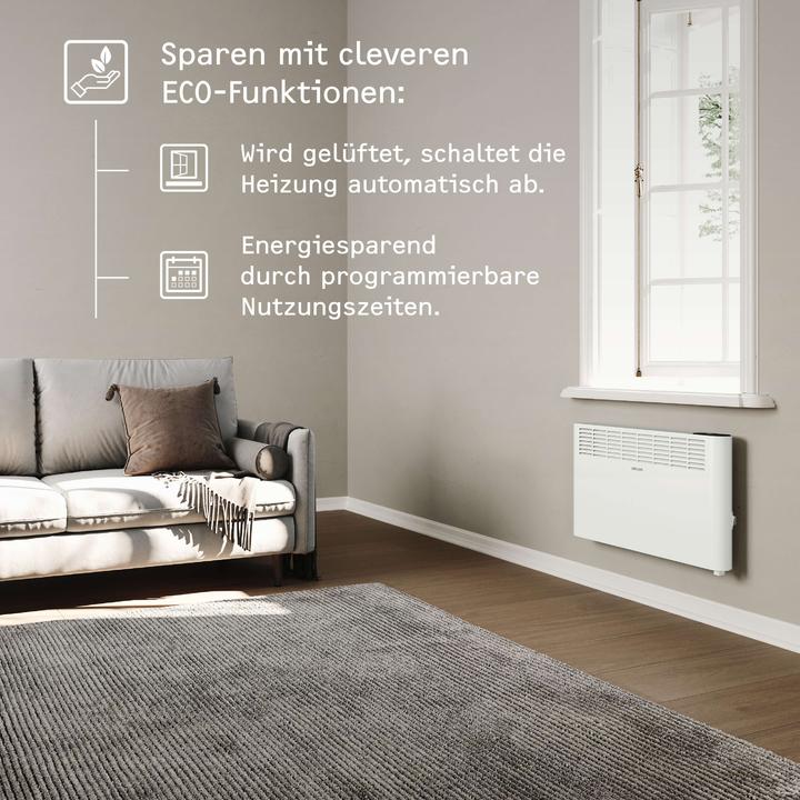 Produktbild Stiebel Eltron CNS 2500 Plus LCD, 2,5 kW Wandkonvektor für ca. 30 m², TÜV geprüft (2500 W)