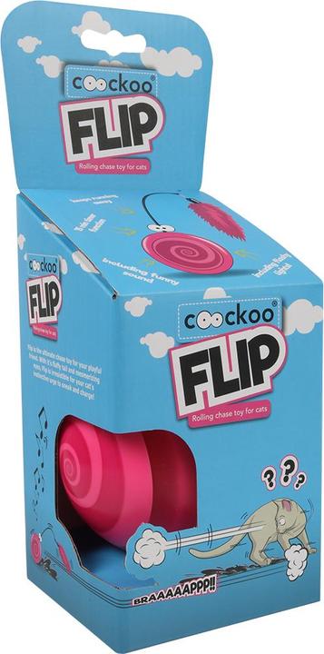 Produktbild Coockoo KATZENSPIELZEUG FLIP Rožinis 12,2x12,2x13,1cm 409/463024 (Ballspielzeug Katze)