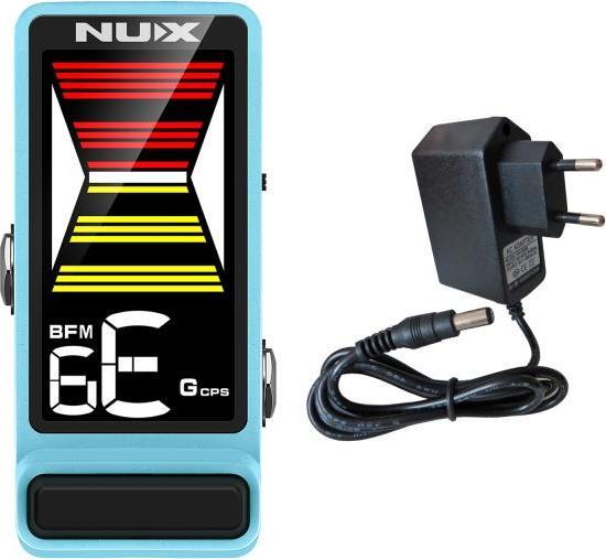 Actual product image NUX tuner NTU-3 MKII Flow Tune Blue with power supply unit