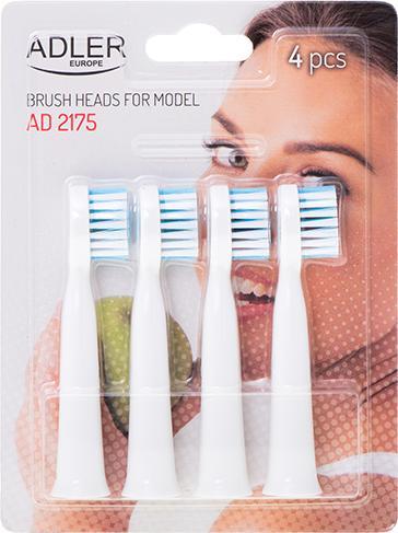 Adler AD 2175.1 Attaches de tête pour AD2175 Brosse à dents Sonic Replacement Brush (4 x)