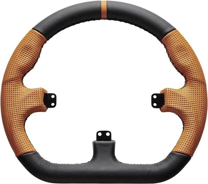 Actual product image Asetek SimSports GT Rim - Closed D, leather - orange