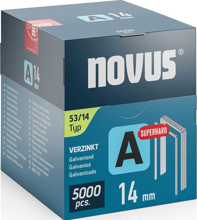 Produktbild Novus Feindrahtklammern A 53 14mm 5000 Stk.