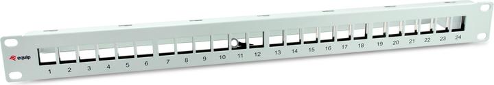 Actual product image equip Patch panel 24x RJ45 Cat6A 19" FTP 1U Premium light grey