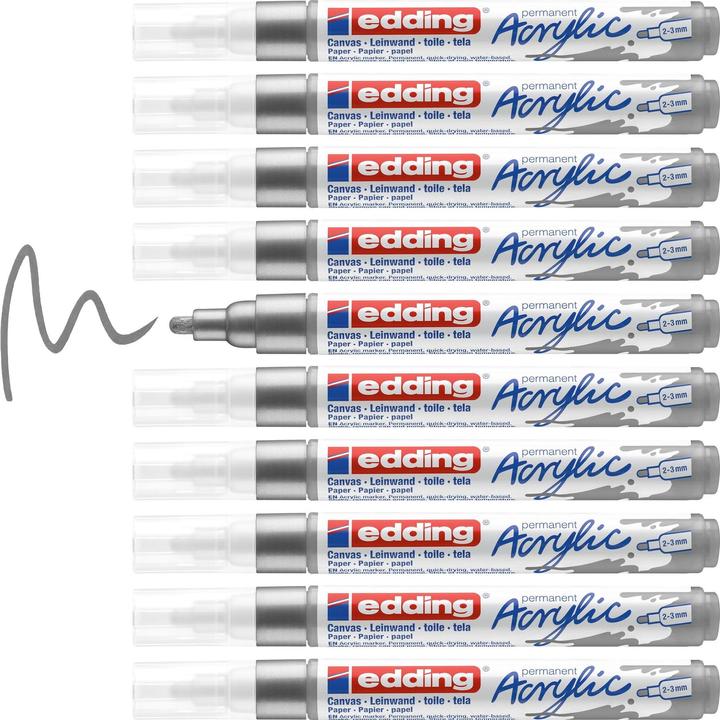 Produktbild Edding Acrylmarker 5100 Medium (Silber, 3 mm, 1 x)