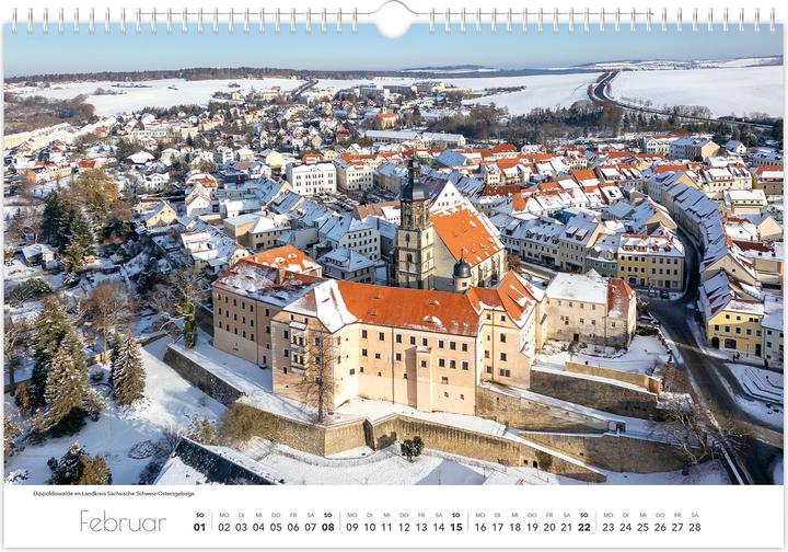 Produktbild Kalender Sachsen von oben 2026 - Luftaufnahmen (45 x 30 cm, Deutsch)