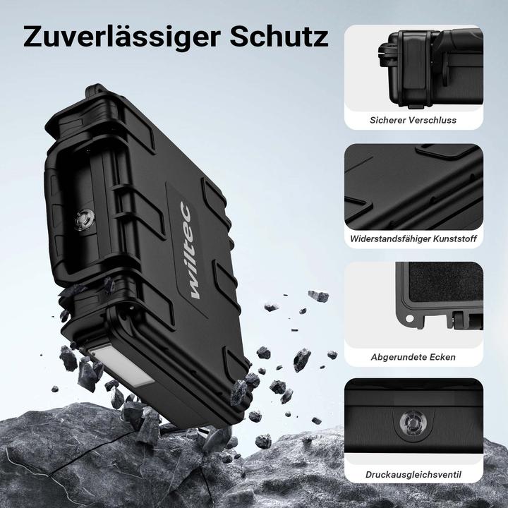 Produktbild Wiltec Universalkoffer 19x17x6cm wasserdicht Transportkoffer Koffer Schutzkoffer