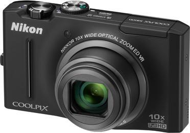 Nikon Coolpix S8100, 12MP, 10x Zoom, FullHD-Movies, Schwarz (1/2,3'')