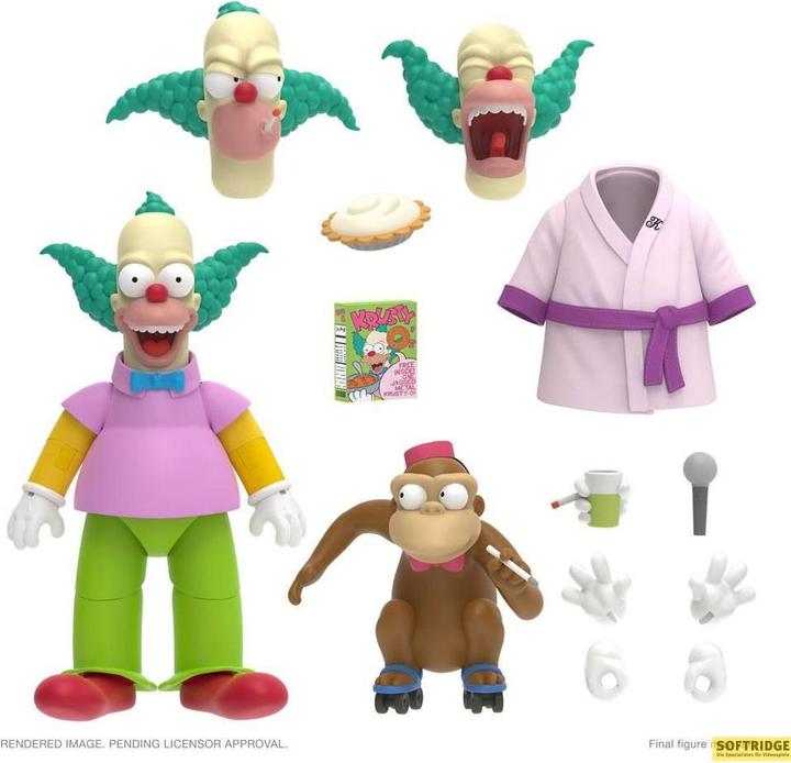 Actual product image Super7 Les Simpson figurine Ultimates Krusty the Clown 18 cm