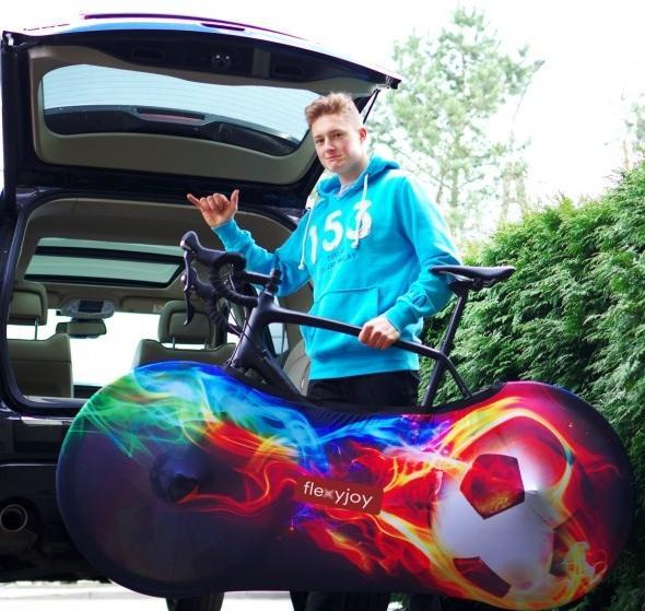 Actual product image Flexyjoy Flexible bike cover with storage case rainbow FJB737 (Additional padding)