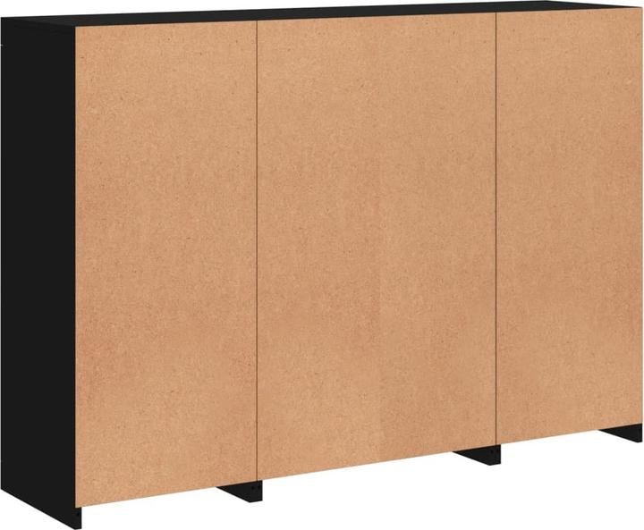 Actual product image VidaXL Sideboards with LED lights 3 pcs. black (142.5 x 37 x 100 cm)