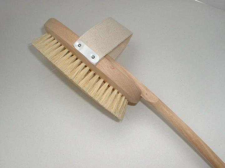 Kost Kamm Badebürste Stiel Buche Sisal