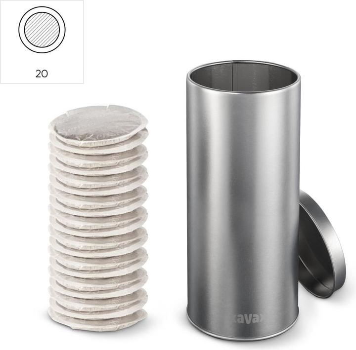 Actual product image Xavax Coffee pod tin for storing 20 Senseo pods etc., metal, silver