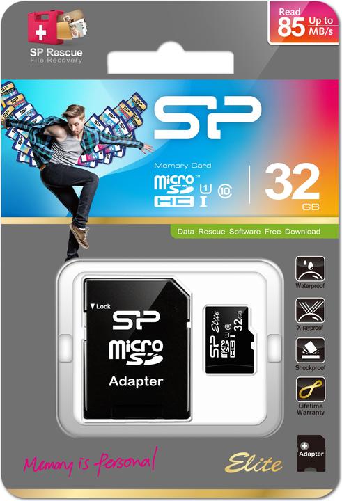 Image du produit Silicon Power Elite (32 Go, microSDHC, U1, UHS-I)