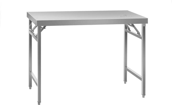 Actual product image Royal Catering Folding Work Table - Stainless Steel - 120 x 60 cm (120 cm, 120 cm)