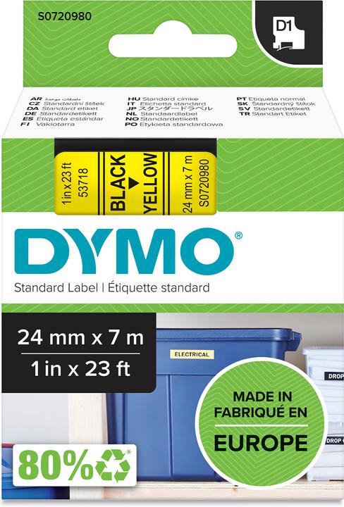 Produktbild Dymo S0720980 Standardband (2.40 cm, Schwarz)