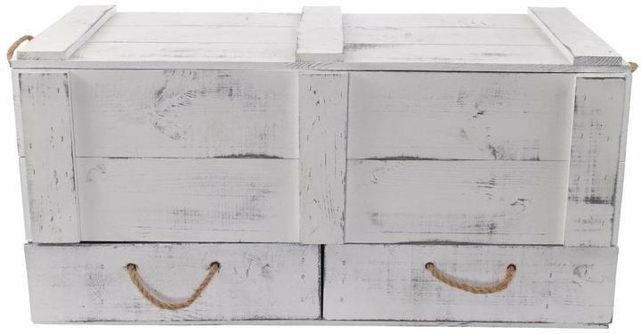 Image du produit Holz Zollhaus Coffre Vintage Shabby blanc, 85 x 42 cm (42 x 85 x 12 cm, 137.51 l)