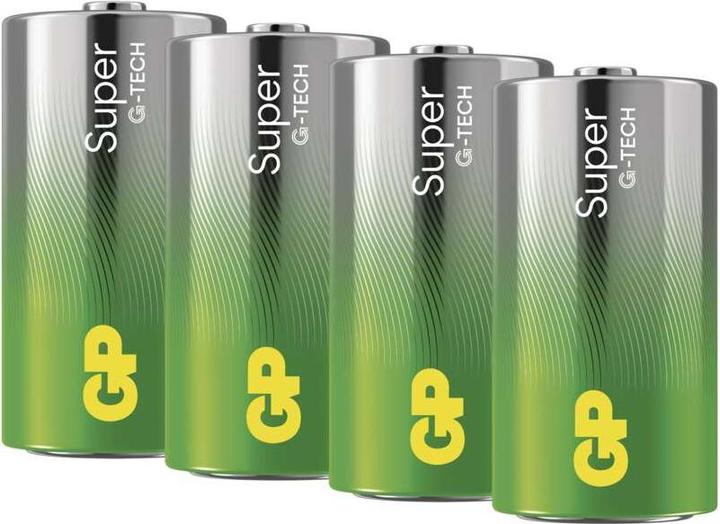 Actual product image GP Batteries Super Alkaline Battery C Baby 1.5V Pack of 4 (4 pcs., C)