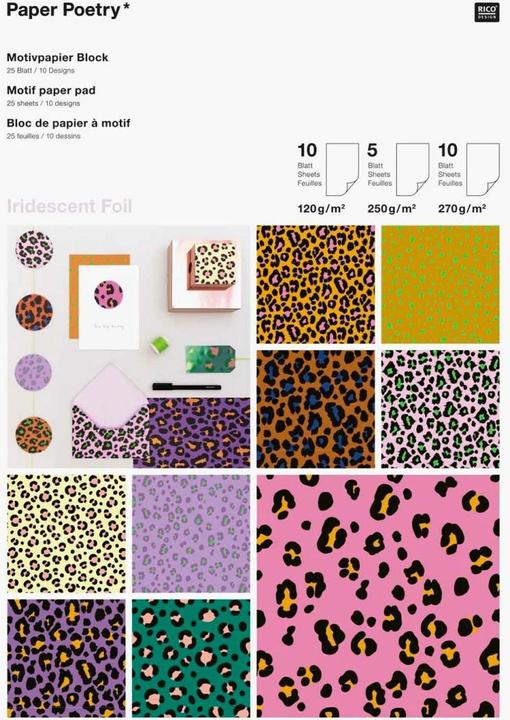 Actual product image Rico Design Motif block Leo A4, 25 sheets (120 g/m², 25 x)