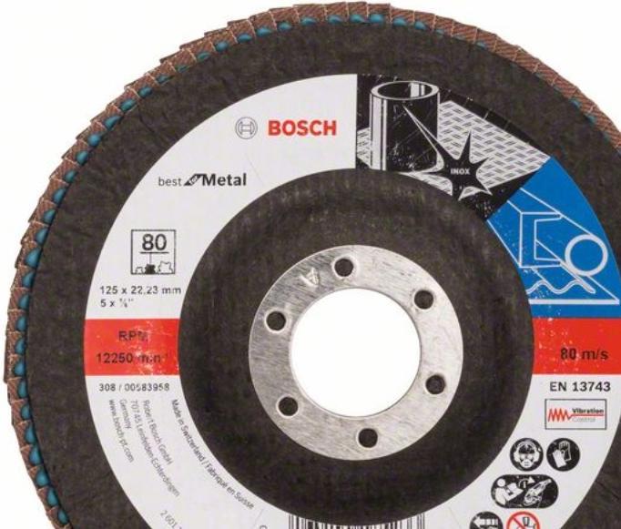 Actual product image Bosch Professional Zubehör PRO X571 flap disc, 125 mm, G80 (80)