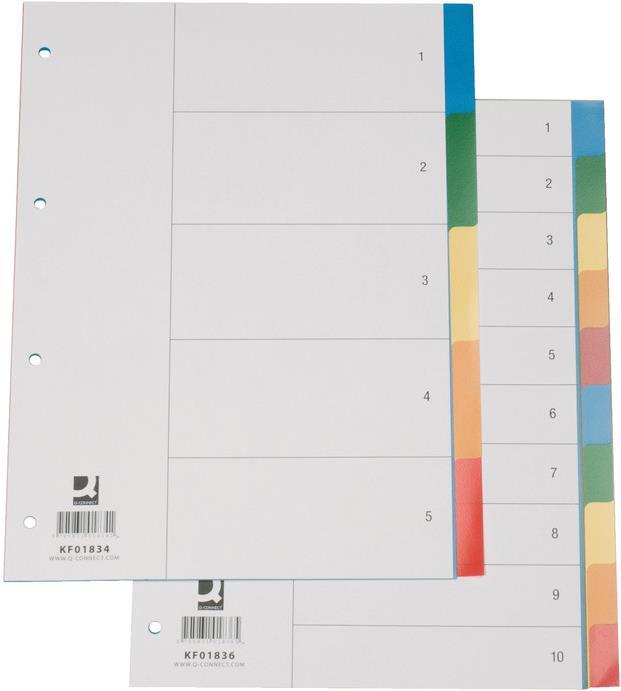 Actual product image Q-Connect Register Vollformat aus PP, farbig
