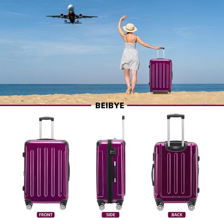 Image du produit Beibye 2048 Reisekoffer mit Zwillingsrollen (M (50 - 90l))