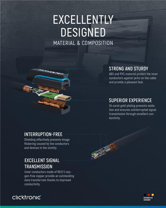 Produktbild clicktronic Casual USB-C™/HDMI™ Adapterkabel, 3 m (3 m, HDMI)