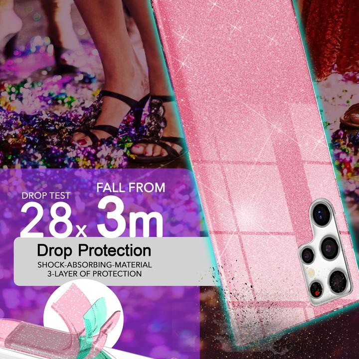 Actual product image Nalia Glitter hybrid cover (Samsung Galaxy S24 Ultra)
