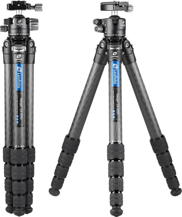 Productafbeelding Leofoto Trikojis Ranger LS-324C + LH-40PCL (LS-324C + LH-40PCL) - LS-324C + LH-40PCL (Metaal, Koolstof)