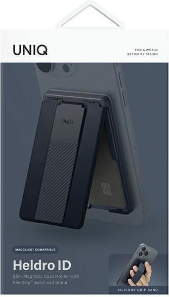 Produktbild Uniq Heldro ID magnetyczny portfel z podpórką i opaską granatowy/navy (storm blue)