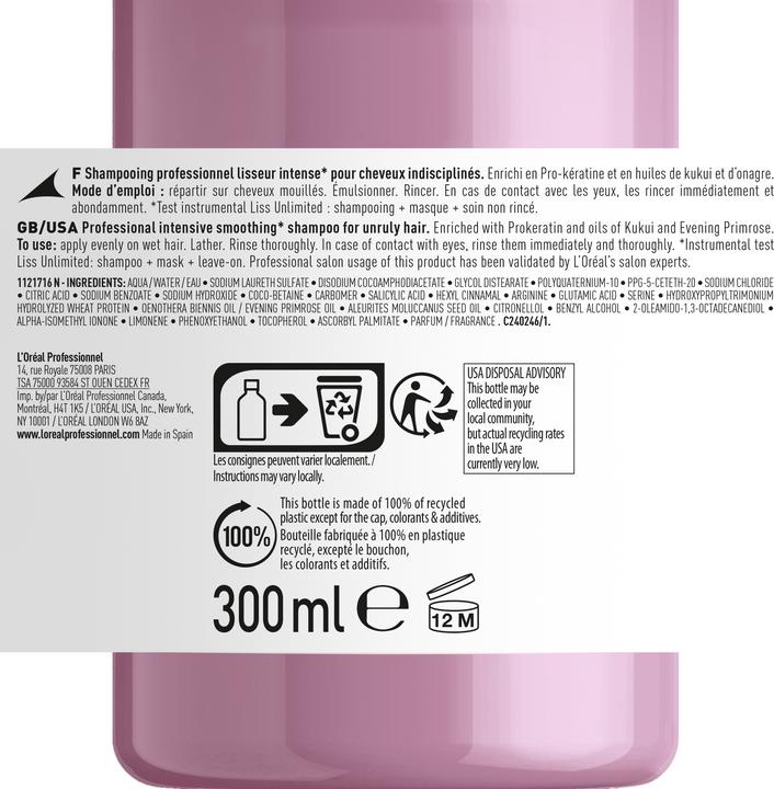 Actual product image L'Oréal Professionnel Serie Expert Liss Unlimited (300 ml, Liquid shampoo)