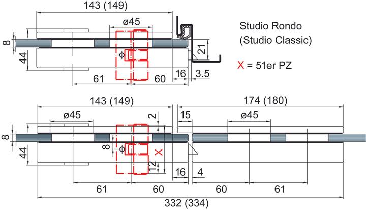 Actual product image Dormakaba Glass door lock sets Studio Classic