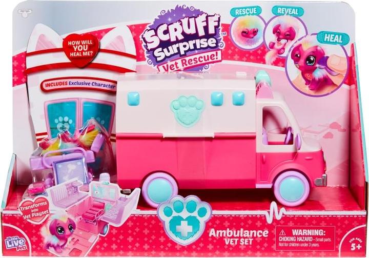 Actual product image Moose Little Rescue Scruff-a-luvs Ambulance Playset