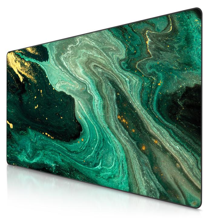 Actual product image Titanwolf Gaming mouse pad, 1200 x 600mm XXXL speed gaming mouse mat, extra-large surface, marble green (XXL)