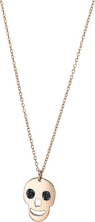 Produktbild Goldberg Diamant Collier 14 kt RG "Skull", Fassung schwarz rhodiniert (Rotgold)