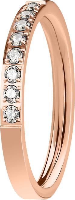 Produktbild Star Piercing Ring rosegold mit acht Kristallen (50, Stahl)