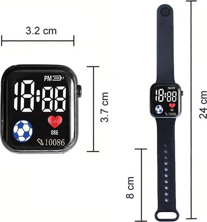 Immagine prodotto Cbx Orologio digitale a LED con cinturino in silicone e display da 12 ore Nero (37 mm)